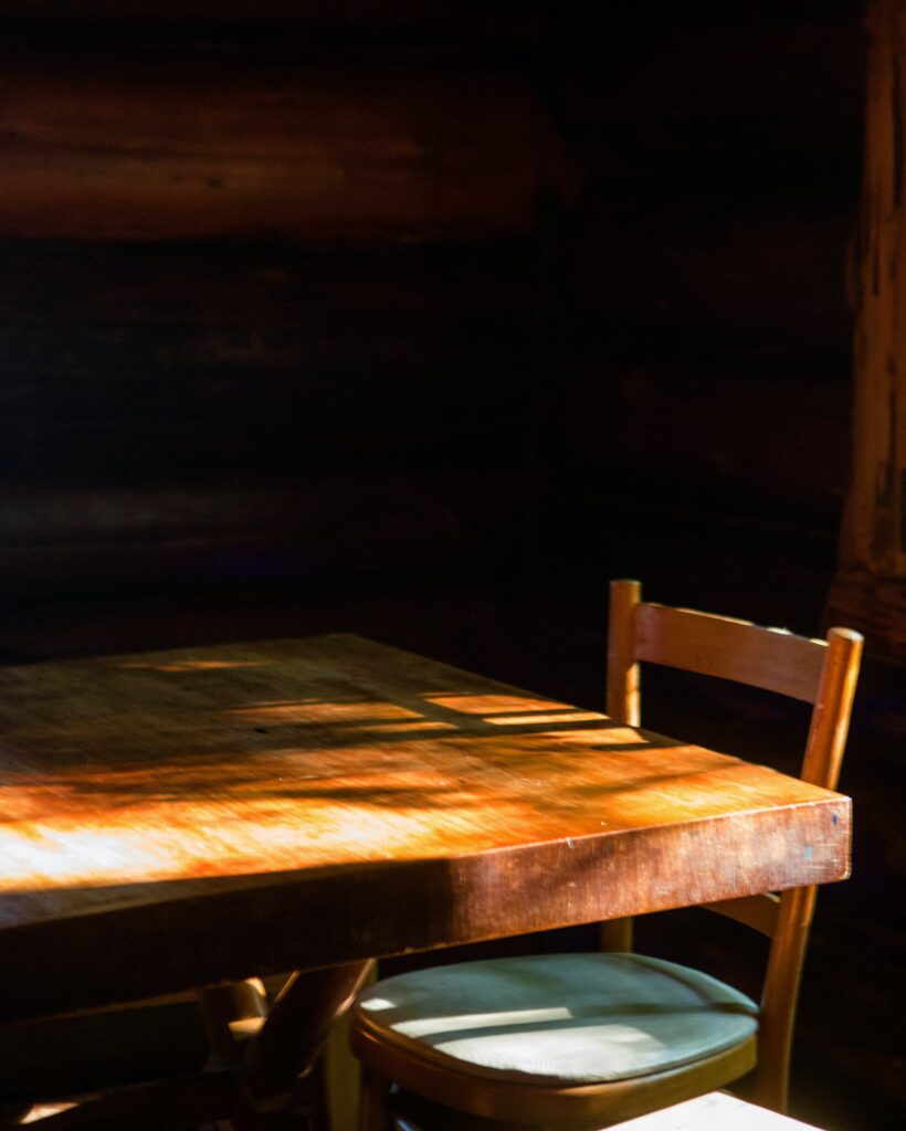 peace in the storm at the dining room table